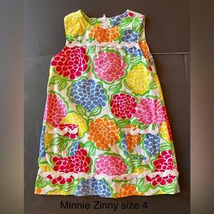 Lilly Pulitzer Minnie Zinny girls size 4 shift dress